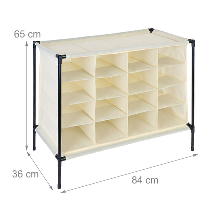 Expandable Camping Shoe Rack – Holds 16 Pairs