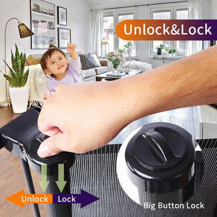 Expandable Child Safety Gate for Doors and Stairs
