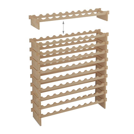 Expandable wine rack for bottles