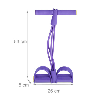 Expander exercise band with pedals