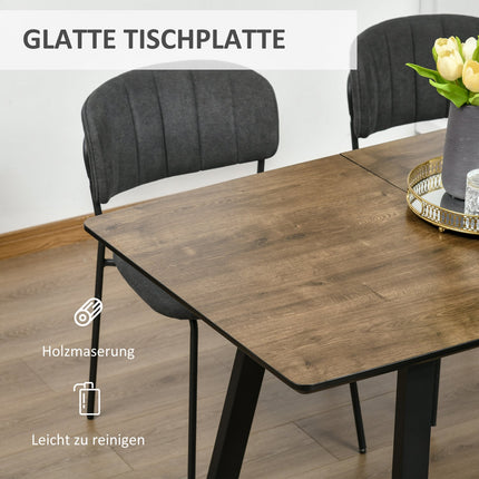 Extendable dining table, wooden finish, range 120-160 cm