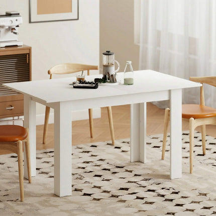 Extendable Dining Table, 140-180 x 80 cm, White