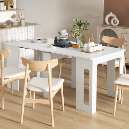 Extendable Dining Table, White, 60-180 x 85 x 75 cm