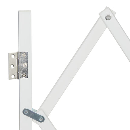 Extendable Dog Barrier, White, Bamboo, Adjustable Width