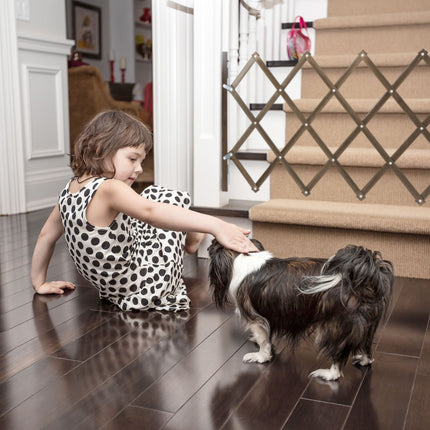 Extendable Dog Barrier in Brown