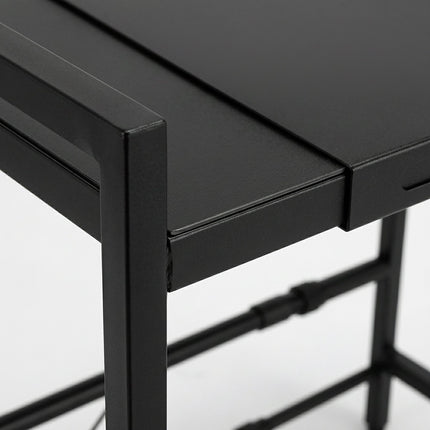 Extendable Metal Microwave Shelf with Adjustable Width