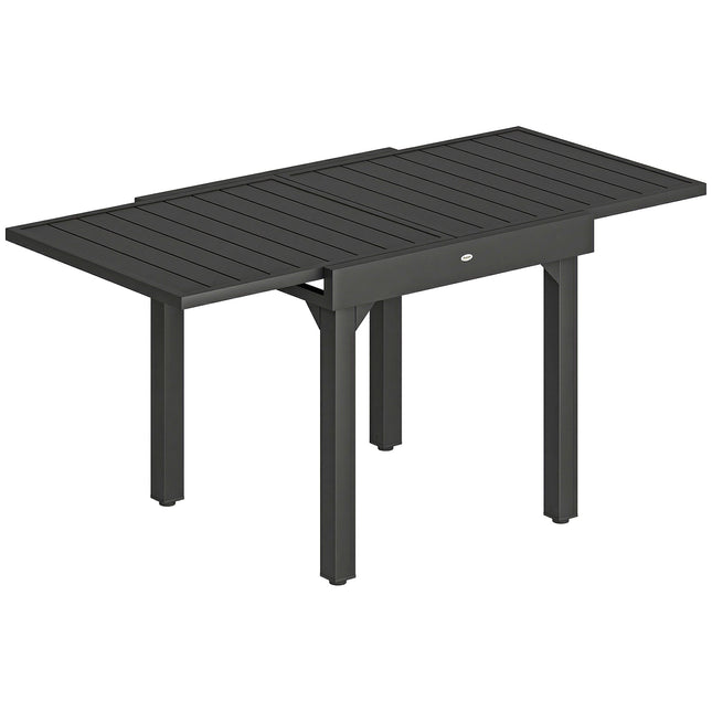 Extendable Outdoor Dining Table, 80-160 cm, Aluminum Top