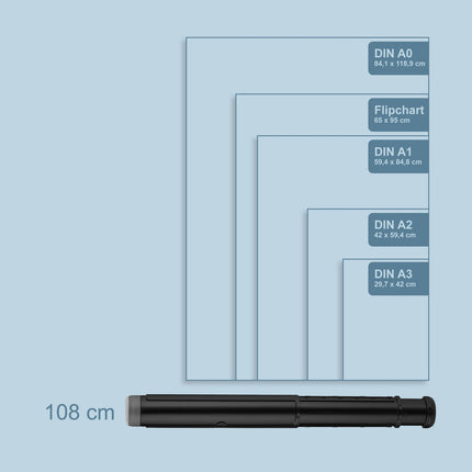Extendable Two-Tone Telescopic Poster Tube