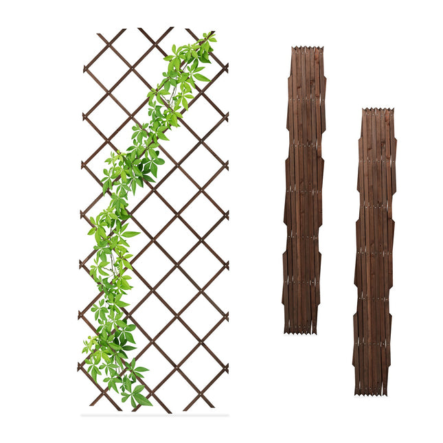 Uitschuifbare houten plantenrekset, 180x90 cm