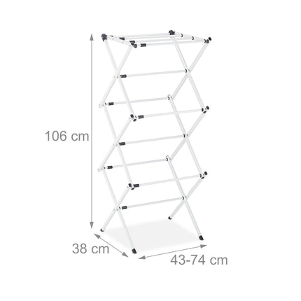 Extendable and foldable drying rack