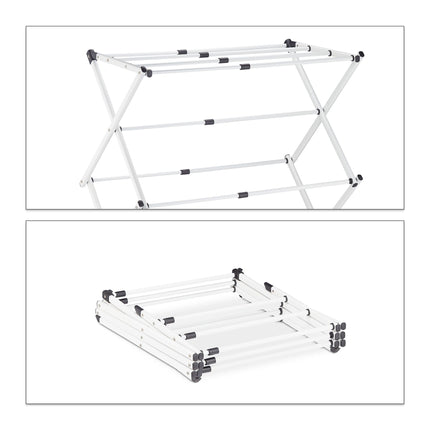 Extendable and foldable drying rack