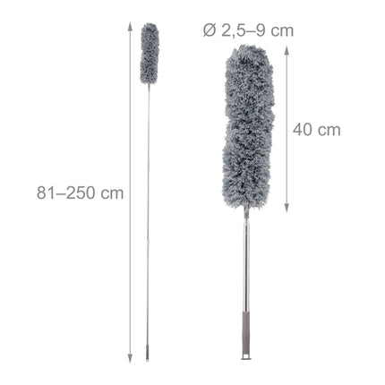 Extendable spring vacuum cleaner up to 2.5 m