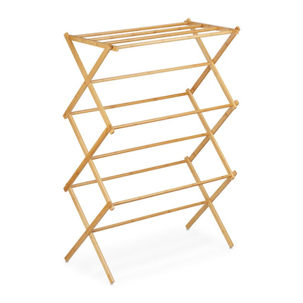 Extendable towel rail in bamboo