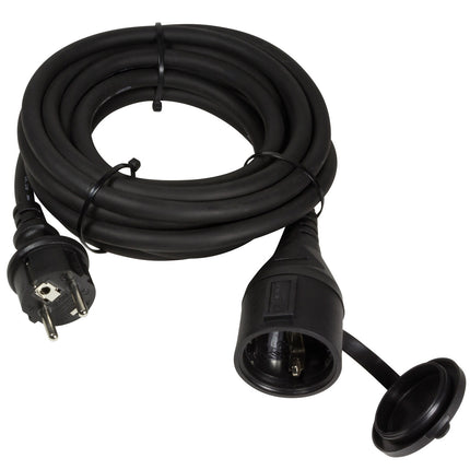 Extension cable Grounded Outdoor Black 5m