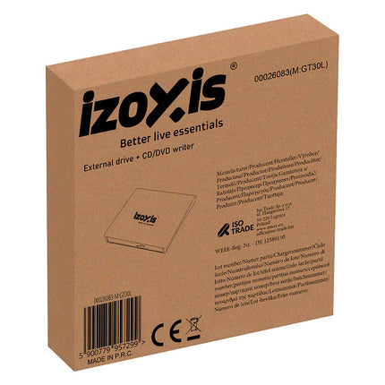 External Drive with CD/DVD Burner, 1TB Capacity