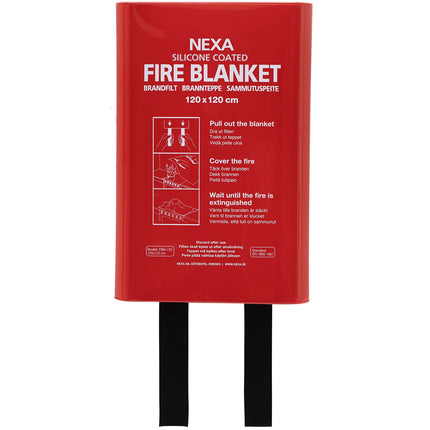 FB-120 RH Fire Blanket Silicone Red 120x120 Box