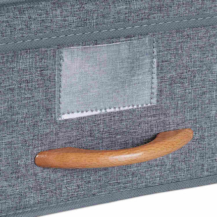 Fabric Storage Boxes with Lids, Set of 2, Foldable