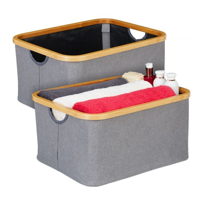 Fabric storage baskets set of 2