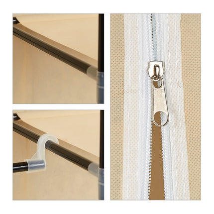 Fabric wardrobe XXL with 9 shelves