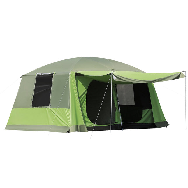 Kampeertent Koepeltent Familietent 2 Slaapcabines 4-8 Personen L405 X B305 X H225Cm