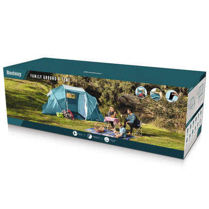 Family tent 4 people 4.60m x 2.30m x 1.85m