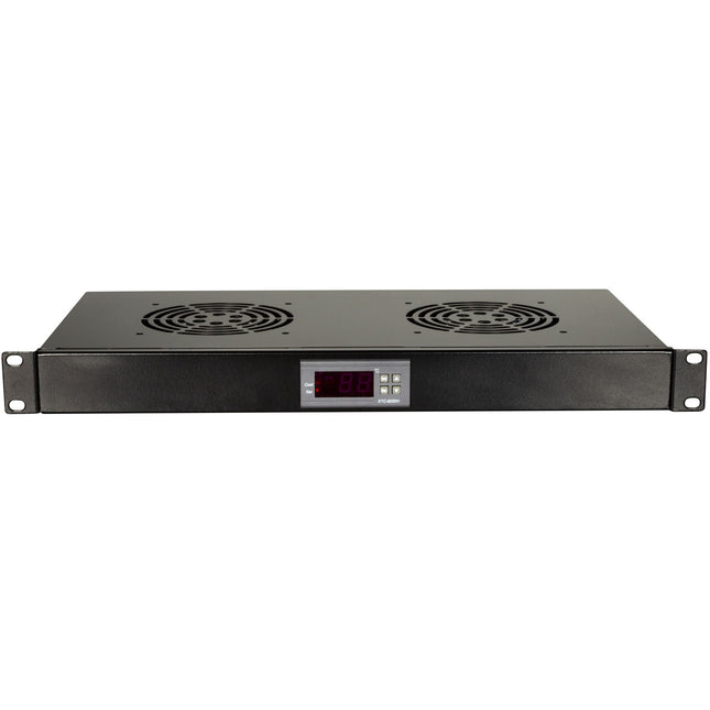 Fan unit for 19" rack 2 fans 25 dBA U1 Black