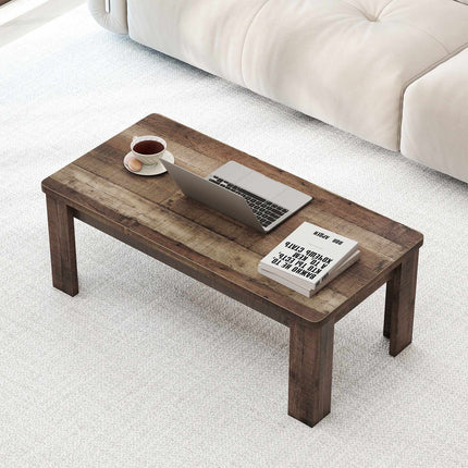Farmhouse Coffee Table, 120 cm, Brown Wood-Like Surface
