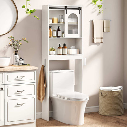 Farmhouse Over-The-Toilet Storage Cabinet, White, 170 cm