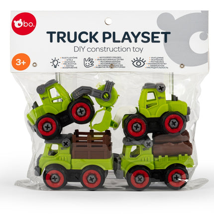 Farming Trucks DIY Construction Toy Set for Creative Play