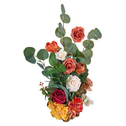 Faux Flower Centerpieces, 4 Pack, 450mm, Orange