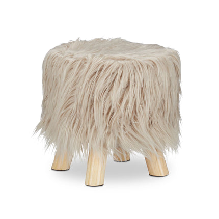 Faux Fur Footstool