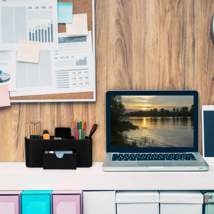 Faux Leather Desk Organiser