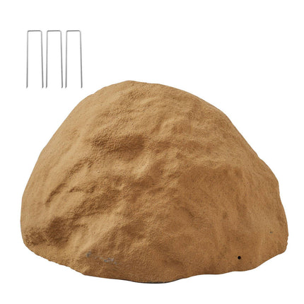Faux Rock Cover for Well Pump, Medium HDPE, Sandy Brown