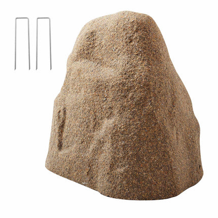 Faux Rock Cover for Well Pump, Small HDPE, Sandy Brown