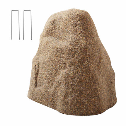 Faux Rock Cover for Well Pump, Small HDPE, Sandy Brown