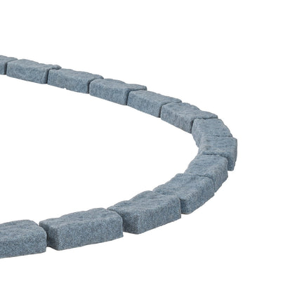Faux Stone Landscape Edging, 46.4 in, 4-Pack Gray with Spikes