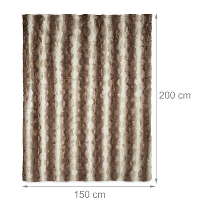 Faux fur blanket in brown
