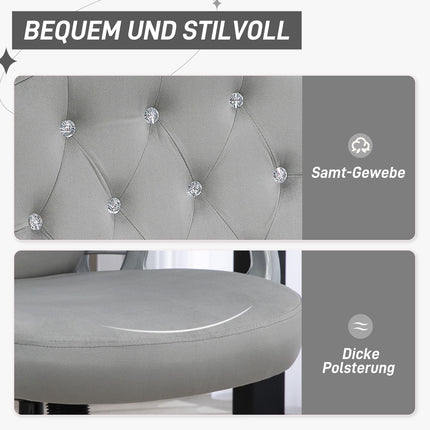 Ergonomic office chair in synthetic leather, adjustable, light grey