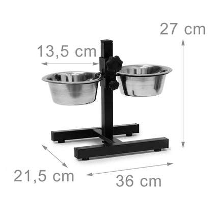 Feeding station for dogs can be raised and lowered