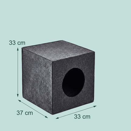 Felt Cat Cave Cube, Foldable Shelf Insert With Cushion