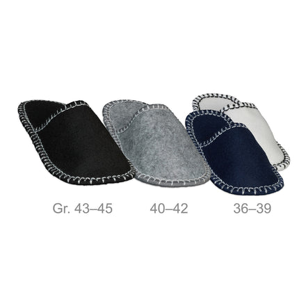 Felt Guest Slippers Set, 6 Pairs with Storage Bag