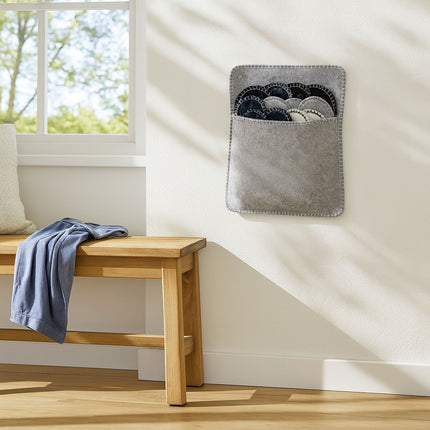 Felt Guest Slippers Set with Bag, Non-Slip Soles