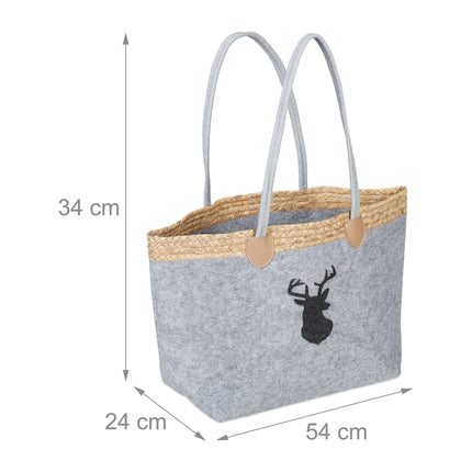 Felt bag with deer motif