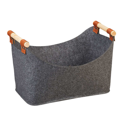 Felt bag with wooden handles