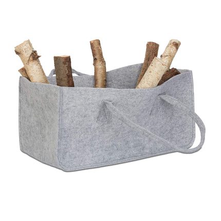 Felt basket with handle