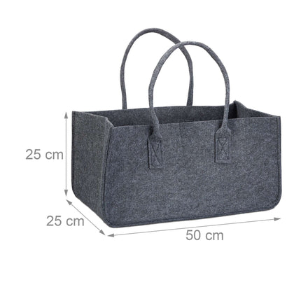 Felt basket with handle