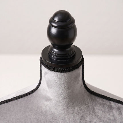 Female Dress Form 36/38 Velvet, Light Grey, Adjustable Stand