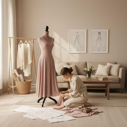 Female Dress Form, Velvet, Adjustable 36/38