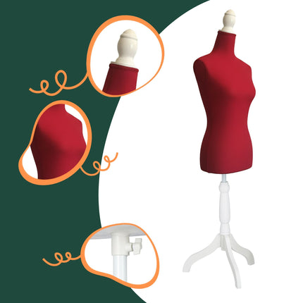 Female Dressmaking Mannequin 36/38, Adjustable Stand