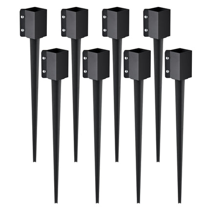 Fence Post Anchor Ground Spikes, 8 Pack, 36 In, Fits 3.5x3.5